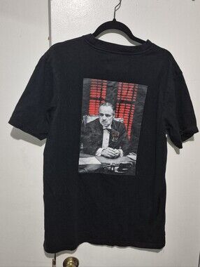 Shoe Palace The Godfather Movie Black Graphic T-Shirt Large